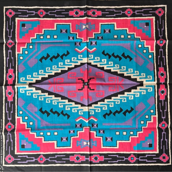 🖤💙🩷 Vintage Wamcraft Cotton Bandana - Picture 4 of 4